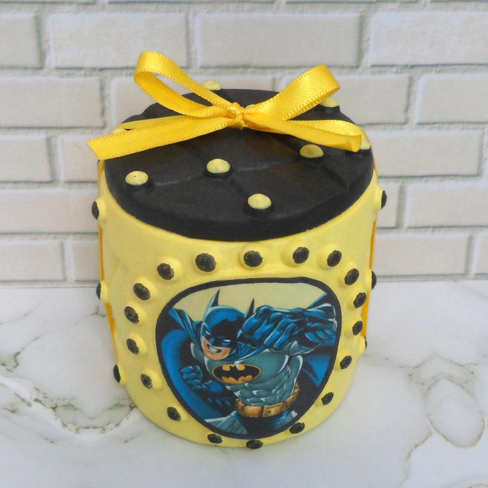 10 Lembrancinha Batman Caixinha De Gesso Para Festas