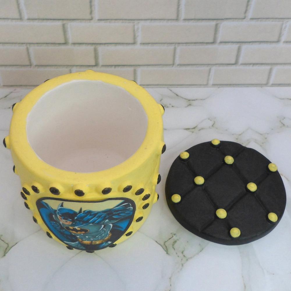 10 Lembrancinha Batman Caixinha De Gesso Para Festas