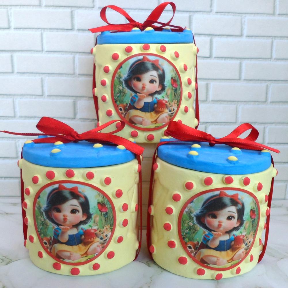 10 Lembrancinha Branca De Neve Baby Caixinha De Gesso 6,5 x 7 Cm 