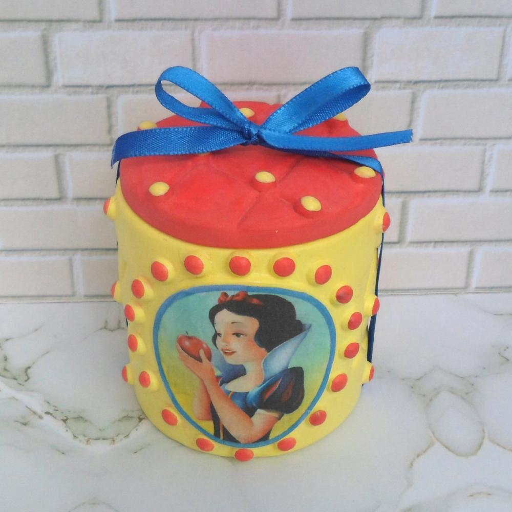 Lembrancinha Branca De Neve Caixinha De Gesso Para Festas