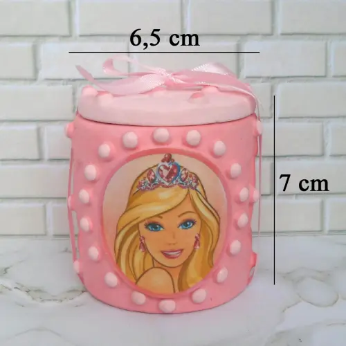 Lembrancinha Barbie Caixinha De Gesso Para Festas  E Aniversário