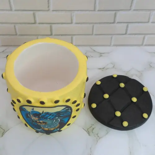 10 Lembrancinha Batman Caixinha De Gesso Para Festas