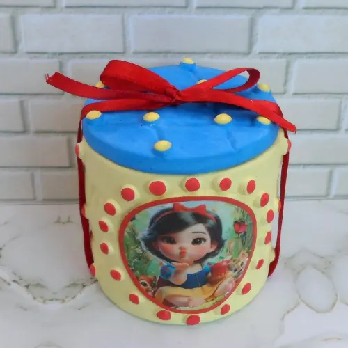 10 Lembrancinha Branca De Neve Baby Caixinha De Gesso 6,5 x 7 Cm 
