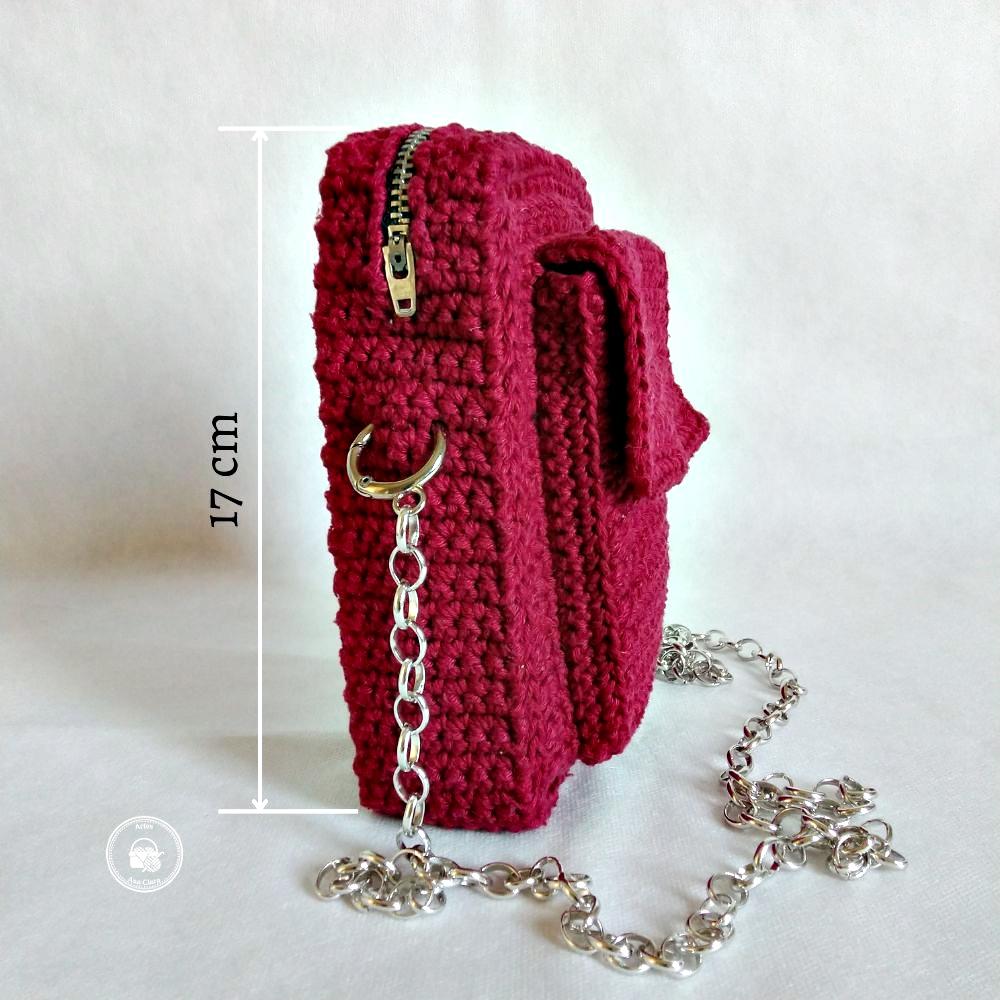 Bolsa Feminina Casual Pequena de Crochê - Presente Artesanal