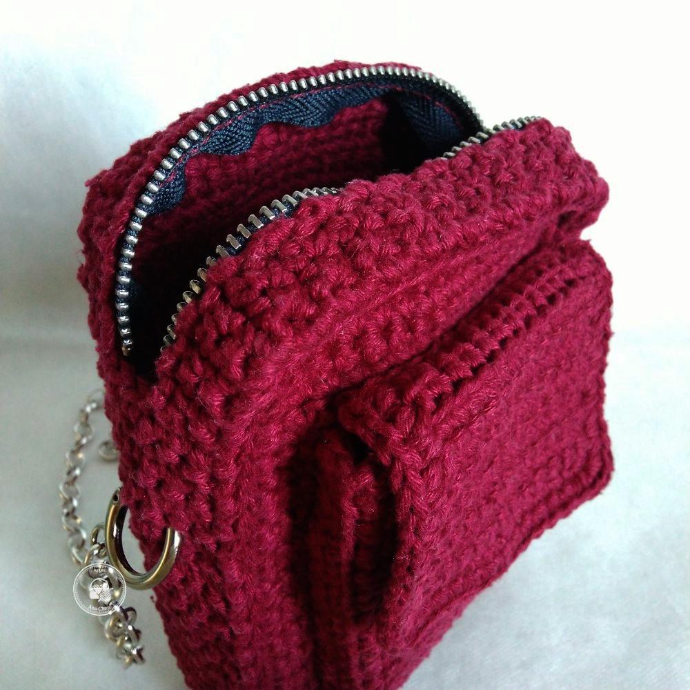 Bolsa Feminina Casual Pequena de Crochê - Presente Artesanal