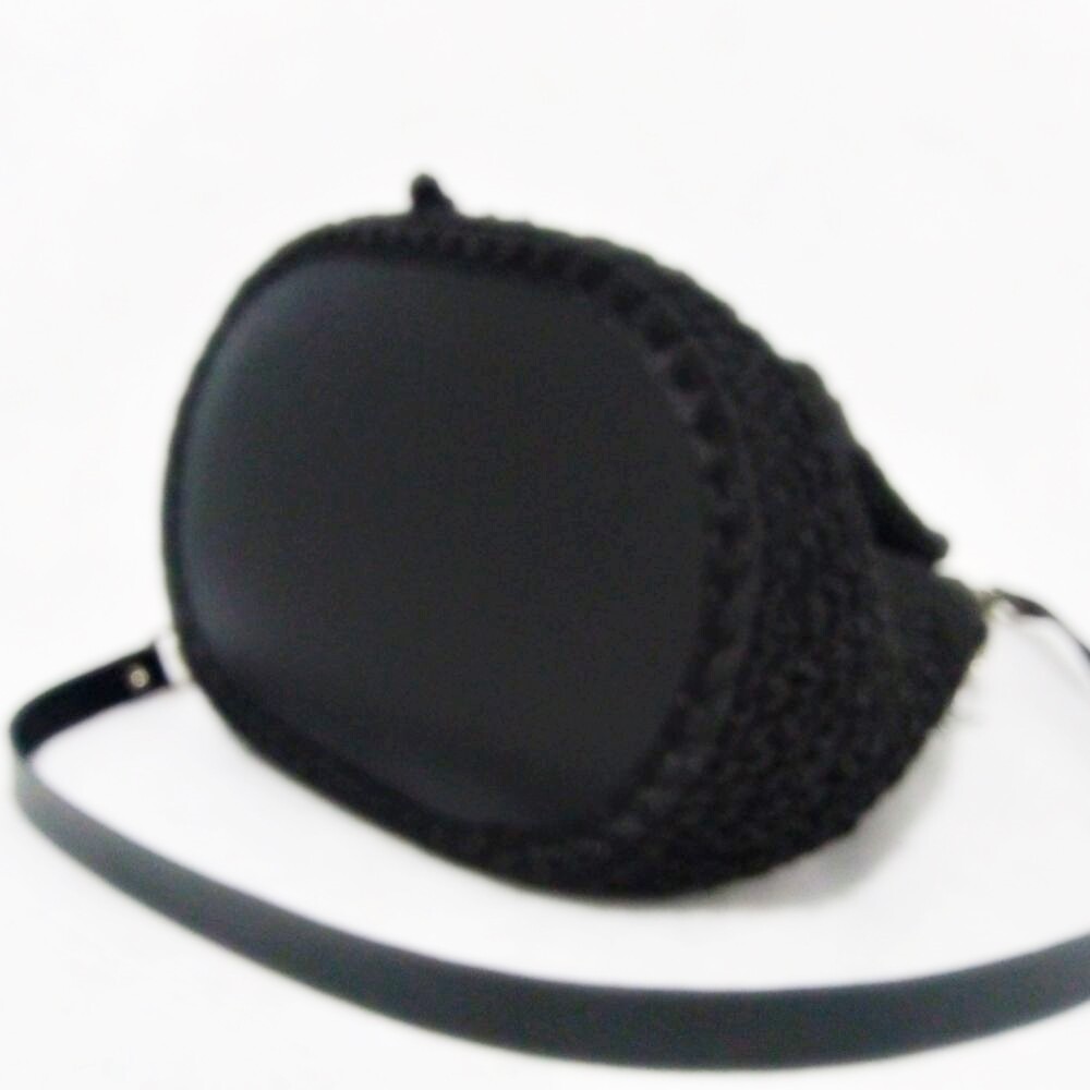 Bolsa Feminina Casual Personalizada Preta de Crochê - Presente F