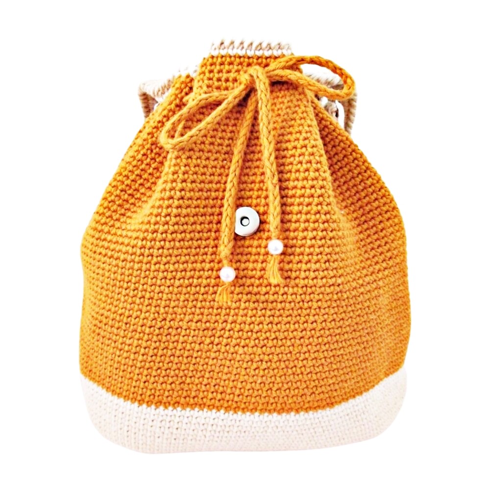 Bolsa Feminina em Barbante de Crochê - Mochila Personalizada