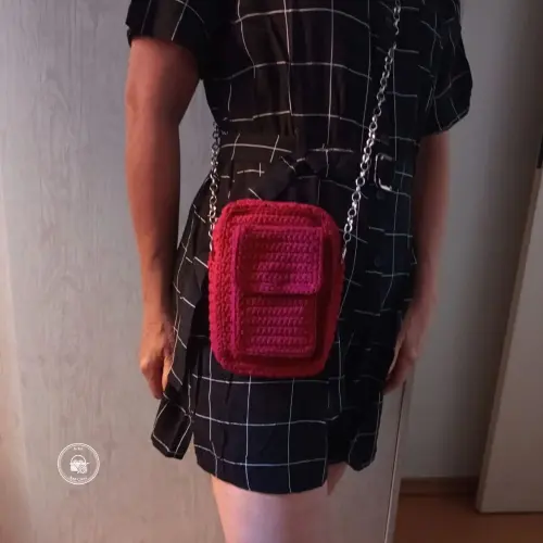 Bolsa Feminina Casual Pequena de Crochê - Presente Artesanal