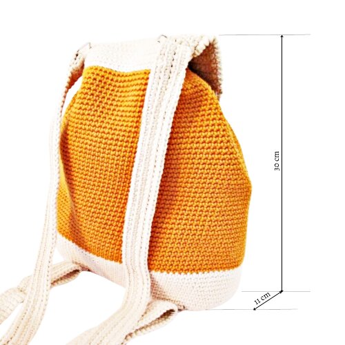 Bolsa Feminina em Barbante de Crochê - Mochila Personalizada