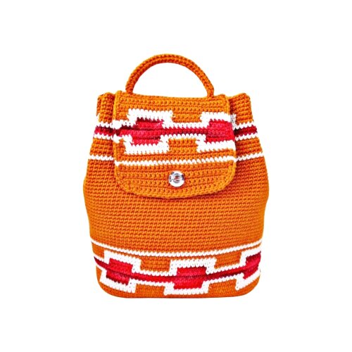 Bolsa Feminina em Barbante de Crochê - Mochila Personalizada