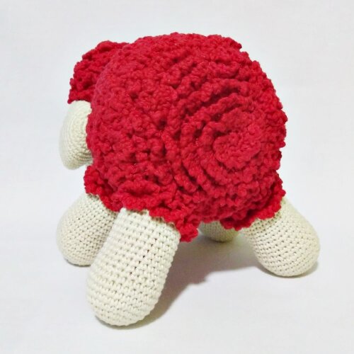 Amigurumi Ovelhinha Vermelha de Algodão - Decoração Quarto do 