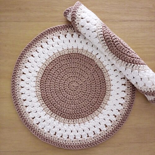 Sousplat de Crochê 35 cm Artesanal - Mesa Posta Elegante