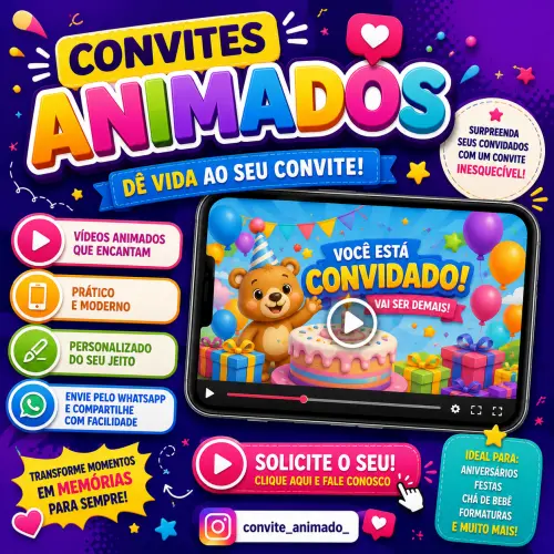Convite Animado Personalizado