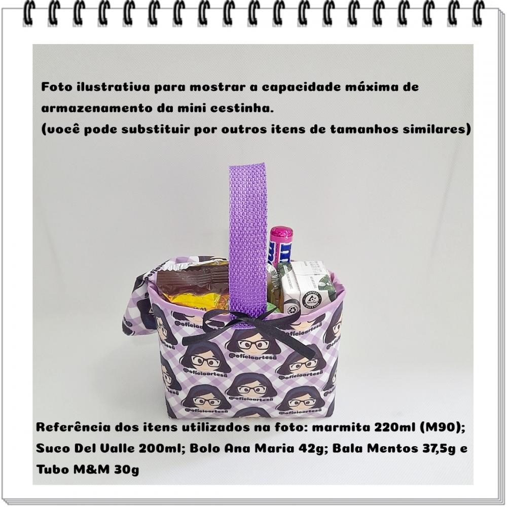 Kit 15 mini cestinhas e 15 toalhinhas Chapeuzinho Vermelho e Lobi