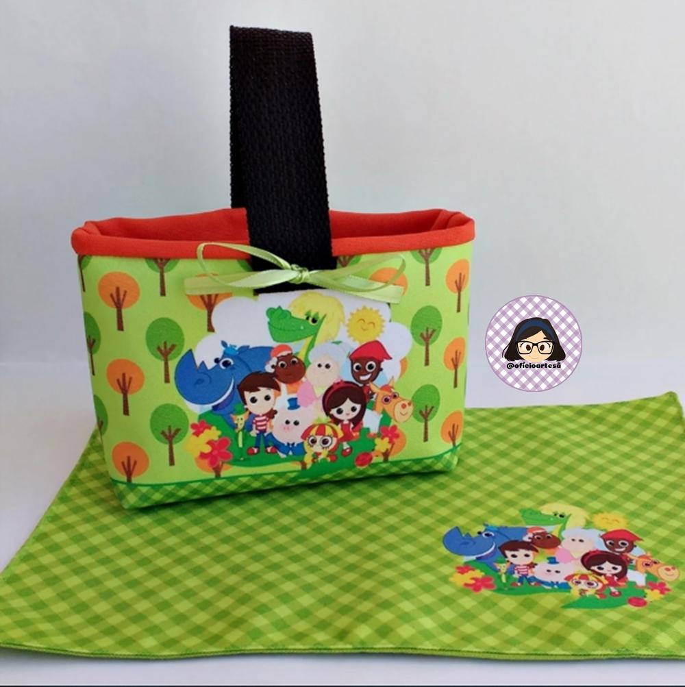 Kit 15 mini cestinhas e 15 toalhinhas Sítio do Picapau Amarelo