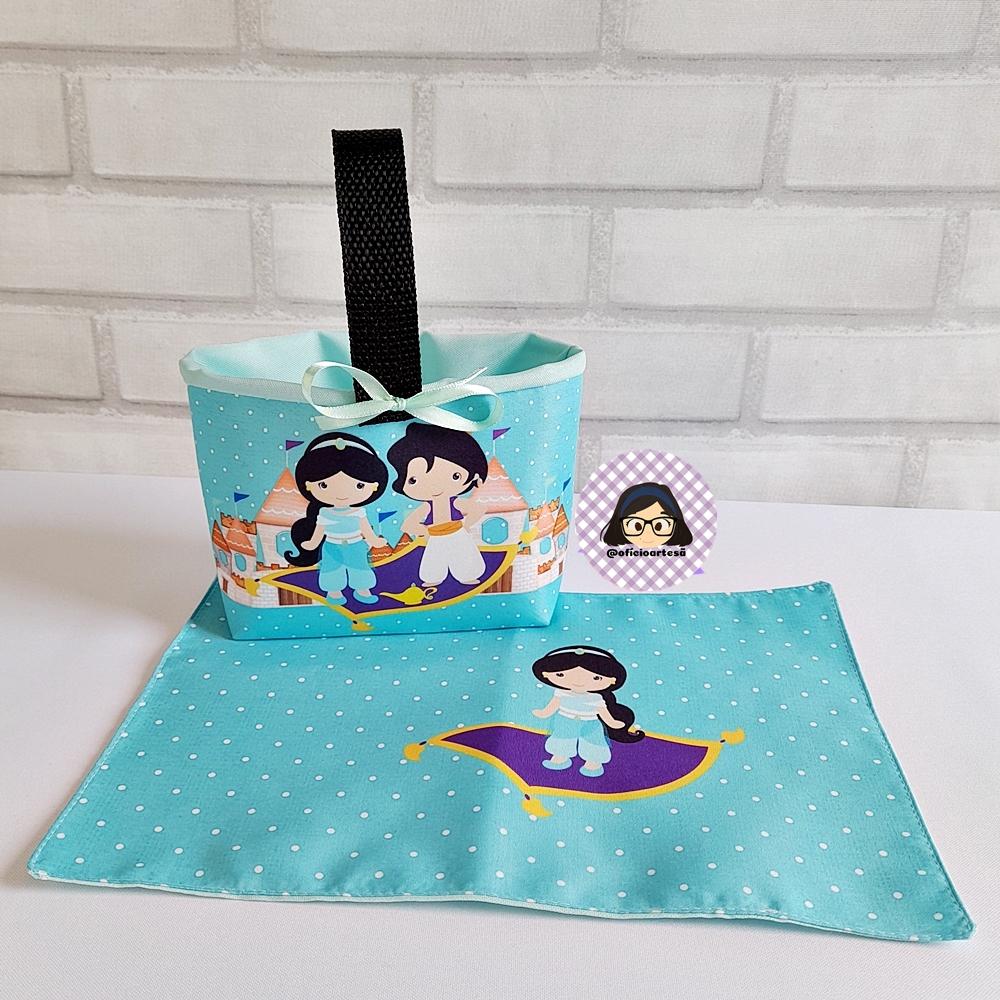 Kit 15 mini cestinhas e 15 toalhinhas Jasmine