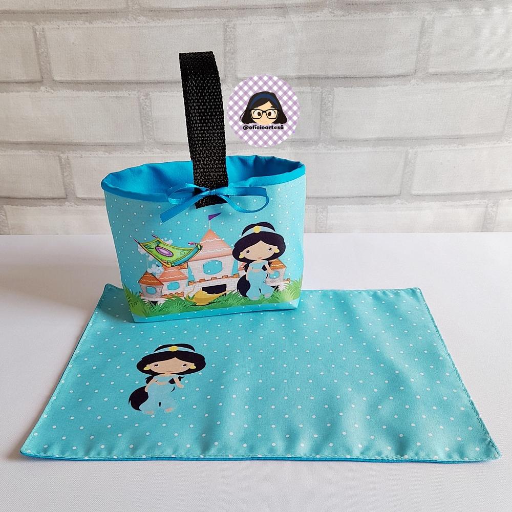 Kit 15 mini cestinhas e 15 toalhinhas Jasmine