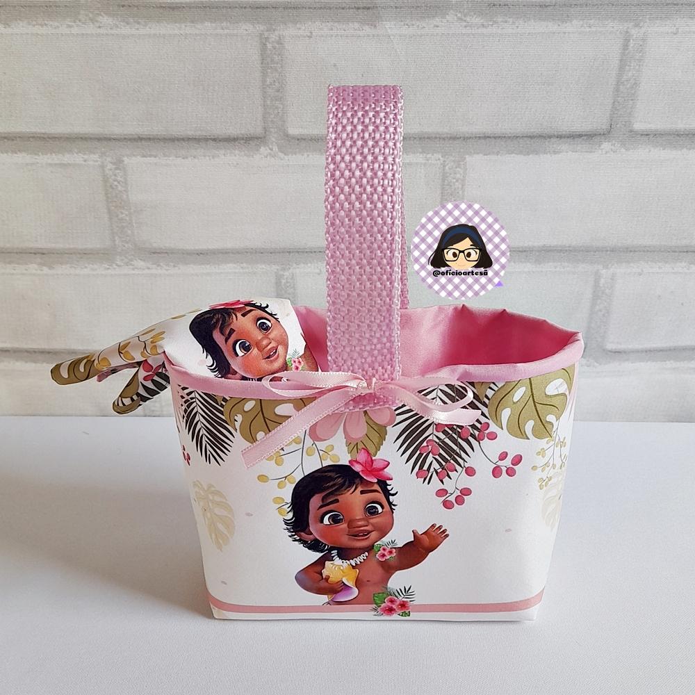 Kit 15 mini cestinhas e 15 toalhinhas Moana Baby