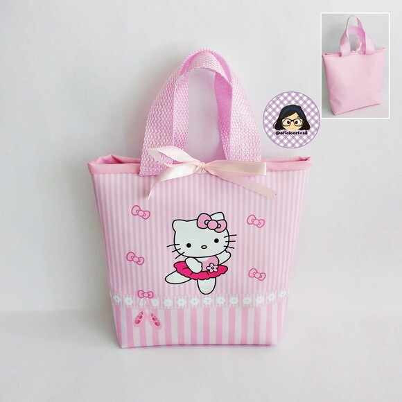Kit 20 Lembrancinhas Hello Kitty Bailarina Bolsinhas ou Sacolinha