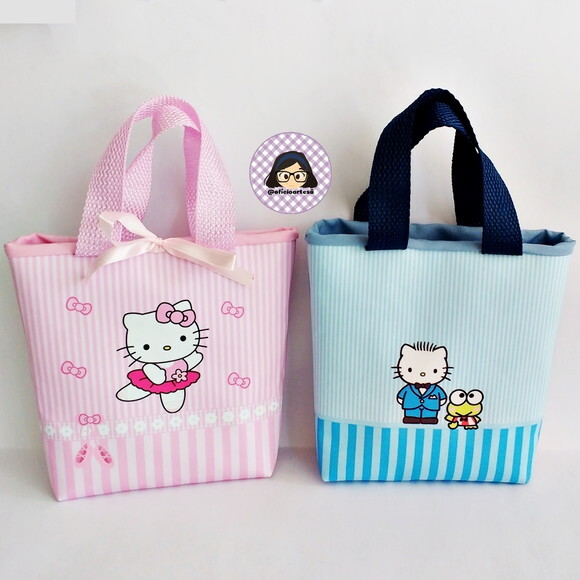 Kit 20 Lembrancinhas Hello Kitty Bailarina Bolsinhas ou Sacolinha