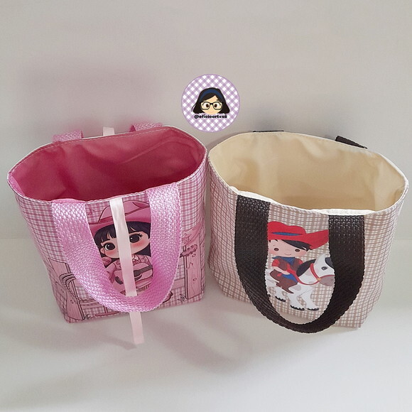 Kit 20 Lembrancinhas Boiadeira Bolsinhas ou Sacolinhas 18cmx19cm