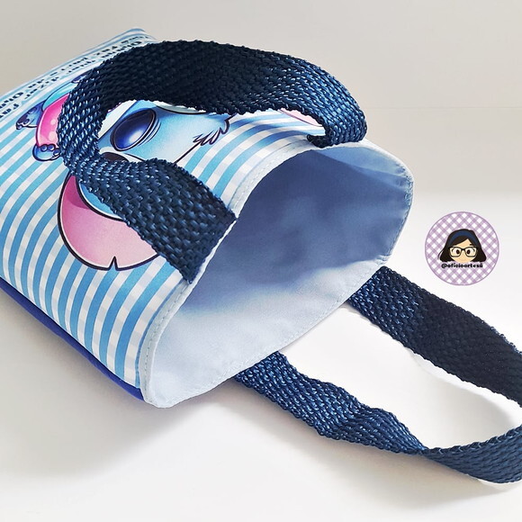 Kit 20 Lembrancinhas Angel e Stitch Bolsinhas ou Sacolinhas 18cm