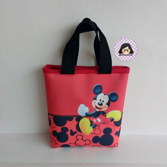 Kit 20 Lembrancinhas Minnie e Mickey Bolsinhas ou Sacolinhas 18cm
