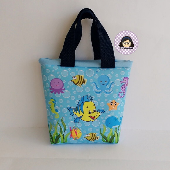 Kit 20 Lembrancinhas Pequena Sereia Ariel Bolsinhas ou Sacolinhas