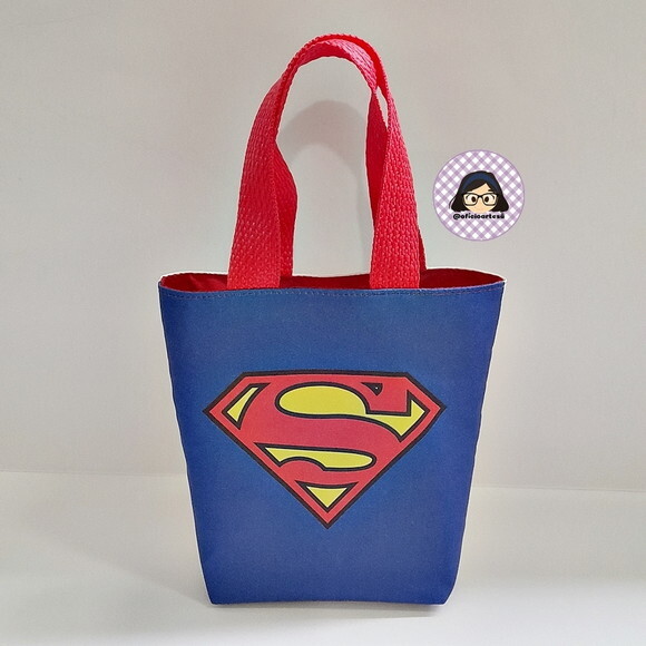 Kit 20 Lembrancinhas Super Homem Sacolinhas 18cm x 19cm