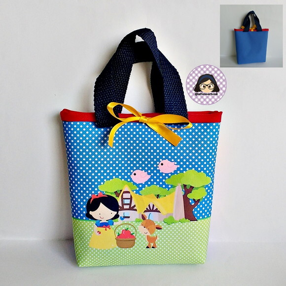 Kit 20 Lembrancinhas Branca de Neve Bolsinhas 18cm x 19cm