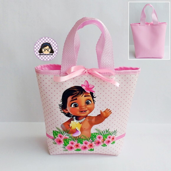 Kit 20 Lembrancinhas Moana Baby Bolsinhas 18 cm x 19cm