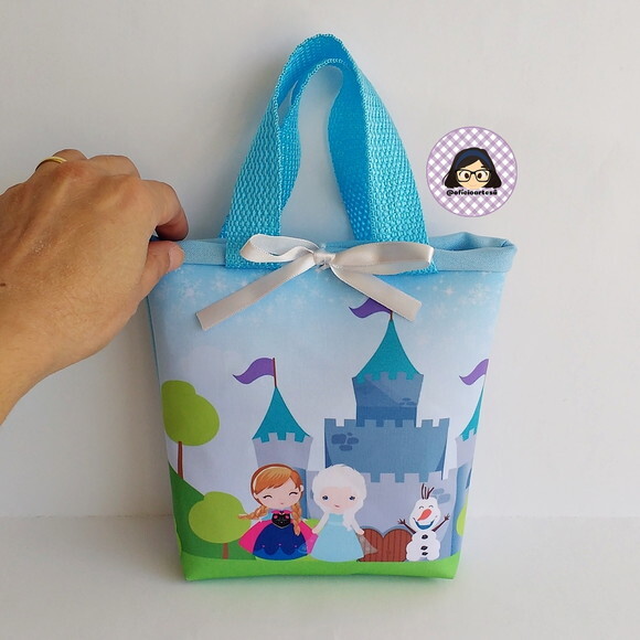 Kit 20 Lembrancinhas Frozen Bolsinhas 18cm x 19cm