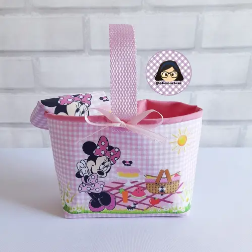 Kit 15 mini cestinhas e 15 toalhinhas Picnic da Minnie