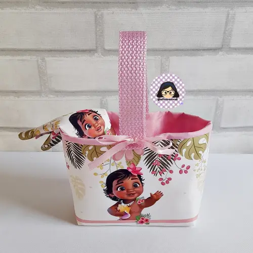 Kit 15 mini cestinhas e 15 toalhinhas Moana Baby
