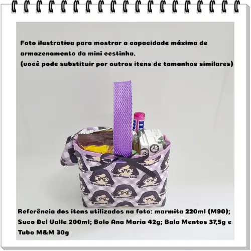 Kit 15 mini cestinhas e 15 toalhinhas Alice no País das Maravilh