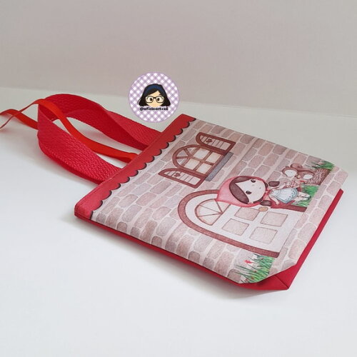Kit 20 Lembrancinhas Chapeuzinho Vermelho Aquarela Bolsinhas 18x1