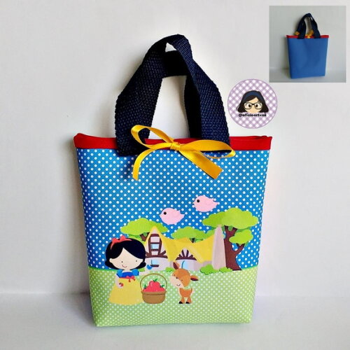 Kit 20 Lembrancinhas Branca de Neve Bolsinhas ou Sacolinhas 18cmx