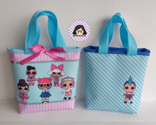 Kit 20 Lembrancinhas Lol Surprise Bolsinhas ou Sacolinhas 18cmx19cm