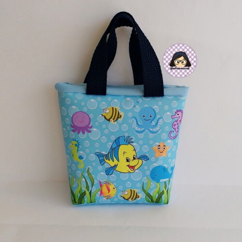 Kit 20 Lembrancinhas Pequena Sereia Ariel Bolsinhas ou Sacolinhas