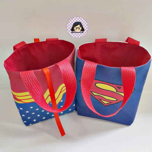 Kit 20 Lembrancinhas Super Herpois Bolsinhas ou Sacolinhas 18cm x