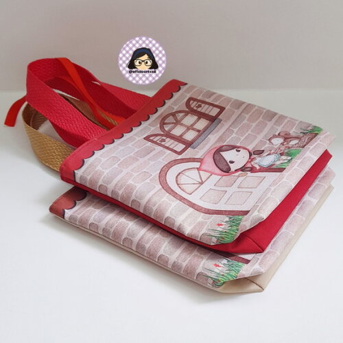 Kit 20 Lembrancinhas Chapeuzinho Vermelho Aquarela  Bolsinhas ou