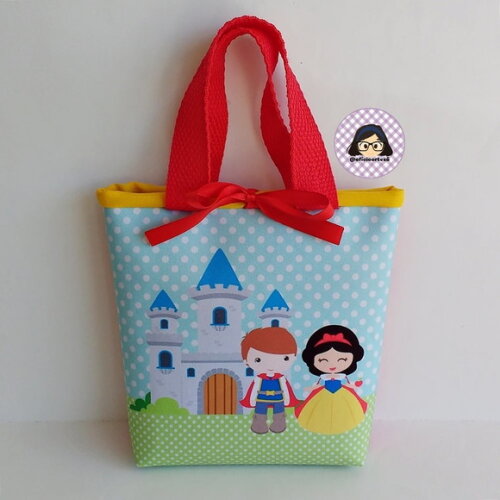 Kit 20 Lembrancinhas Branca de Neve Bolsinhas 18cmx19cm