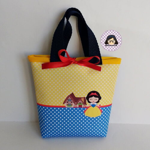 Kit 20 Lembrancinhas Branca de Neve Bolsinha 18cm x 19cm