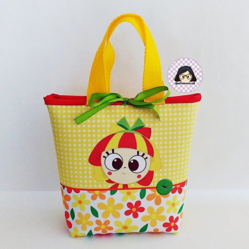 Kit 20 Lembrancinhas Emília - Sítio do Picapau Bolsinhas 18cm x 19cm
