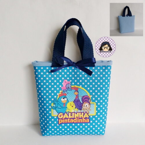 Kit 20 Lembrancinhas Galinha Pintadinha Bolsinhas 18cm x 19cm
