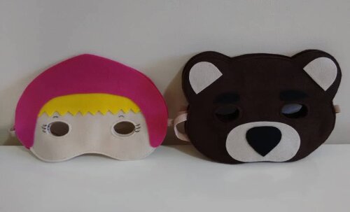 Máscara Urso e a Masha