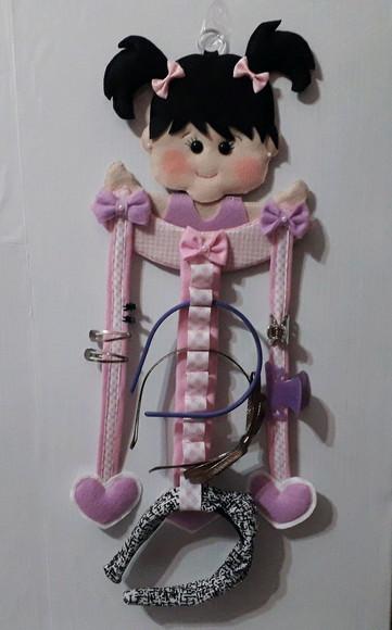 Organizador de laços e tiaras- menina