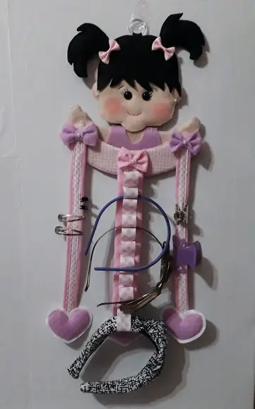 Organizador de laços e tiaras- menina