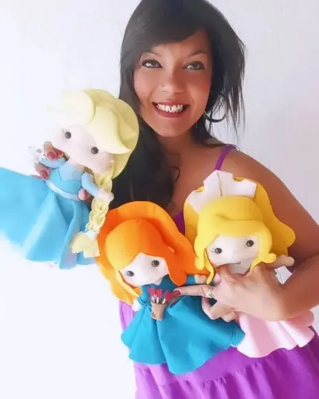 Princesa Aurora Bela Adormecida Feltro