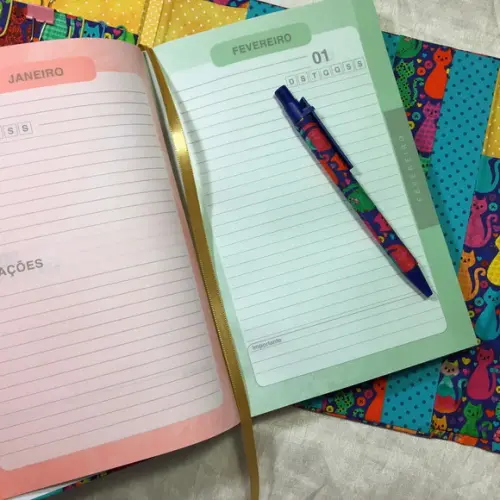Agenda Permanente Colorida Espiral